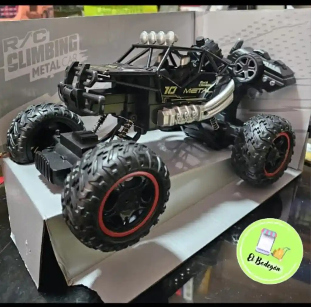 Carro Control Remoto Todoterreno Rc 4x4 Vehículo De Escalada Color Negro