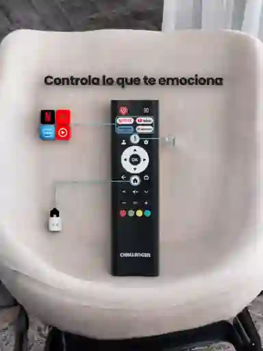 Control Remoto Tv Challenger Nuevos (sin Comando De Voz) Led 43kg84