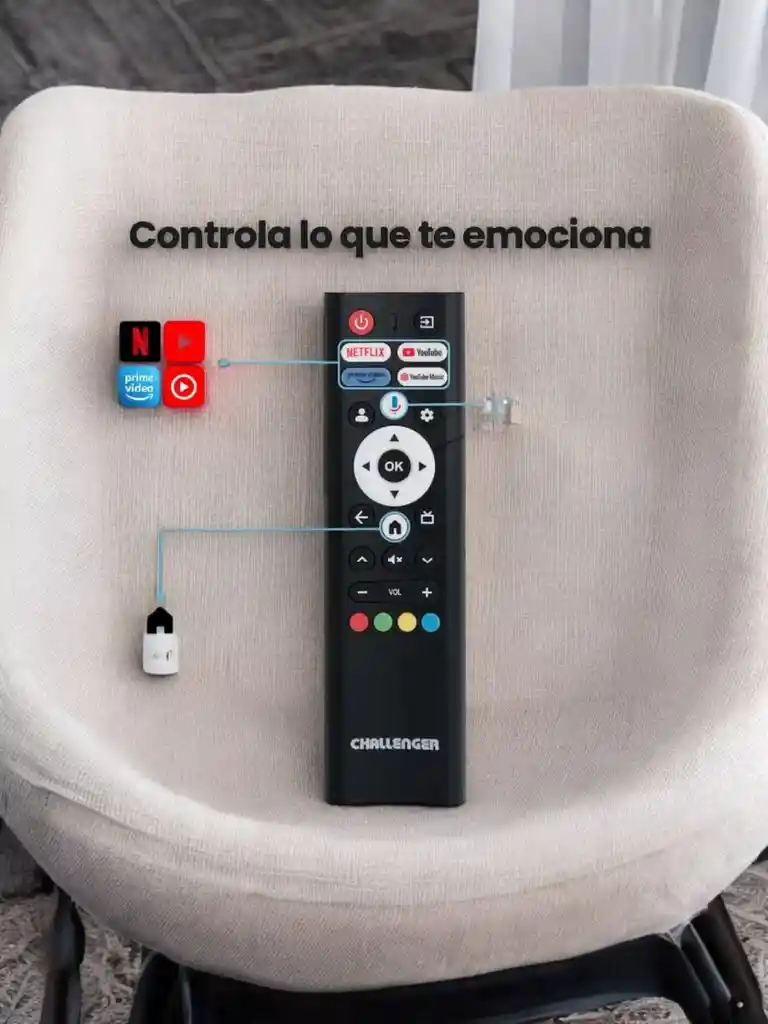Control Remoto Tv Challenger Nuevos (sin Comando De Voz) Led 43kg84