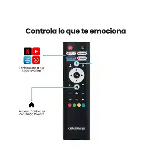 Control Remoto Tv Challenger Nuevos (sin Comando De Voz) Led 43kg84
