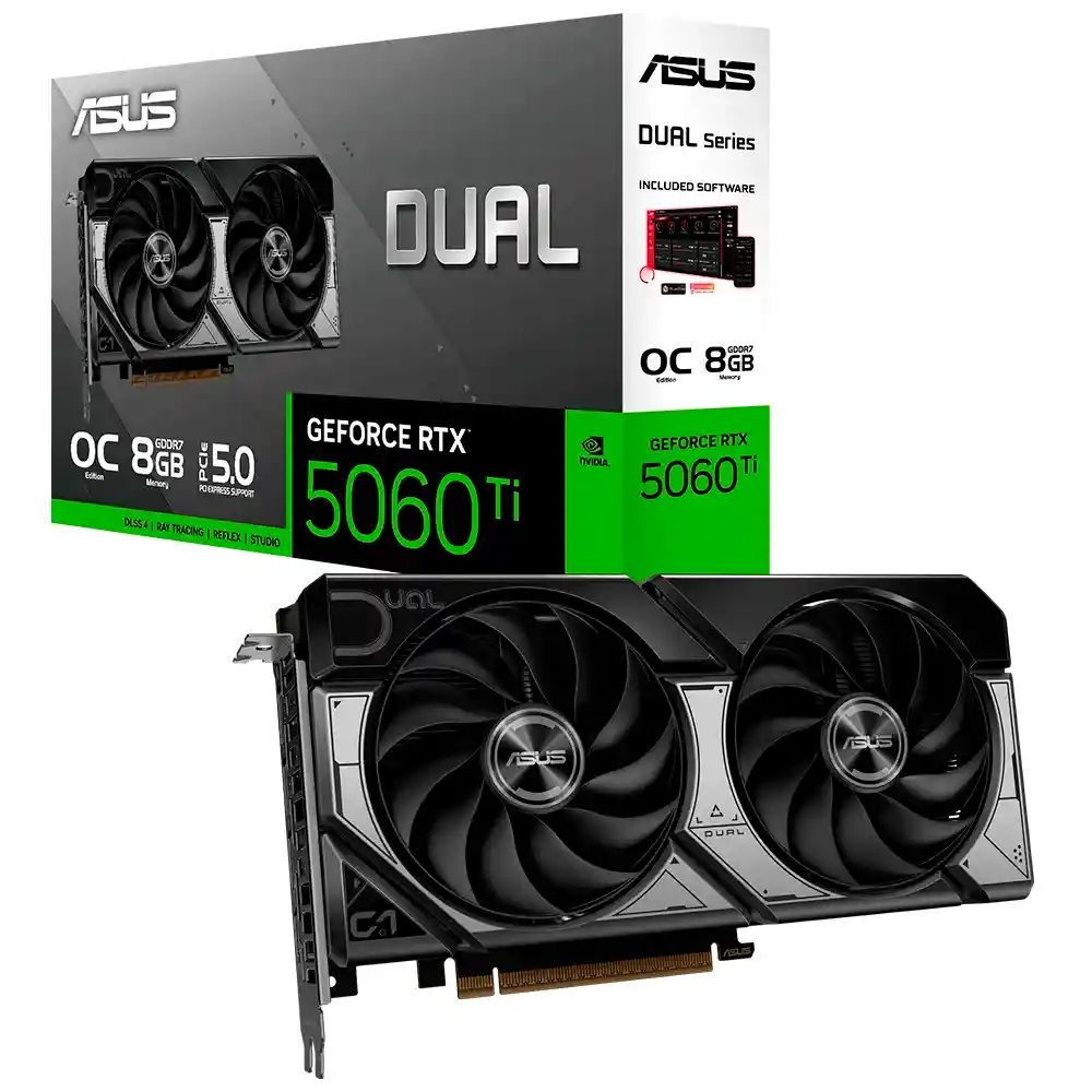 Tarjeta De Vídeo Asus Geforce Rtx 5060 Ti Dual Oc Gddr7 8gb