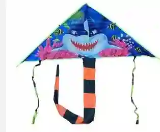 Cometa Mediana Triangular Para Volar Motivo Tiburon 92*50cm