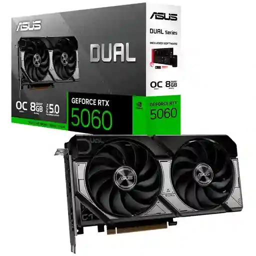 Tarjeta De Vídeo Asus Geforce Rtx 5060 Dual Oc Gddr7 8gb