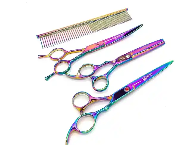 ✂️ Kit De Tijeras Groomer – Cuidado De Mascotas