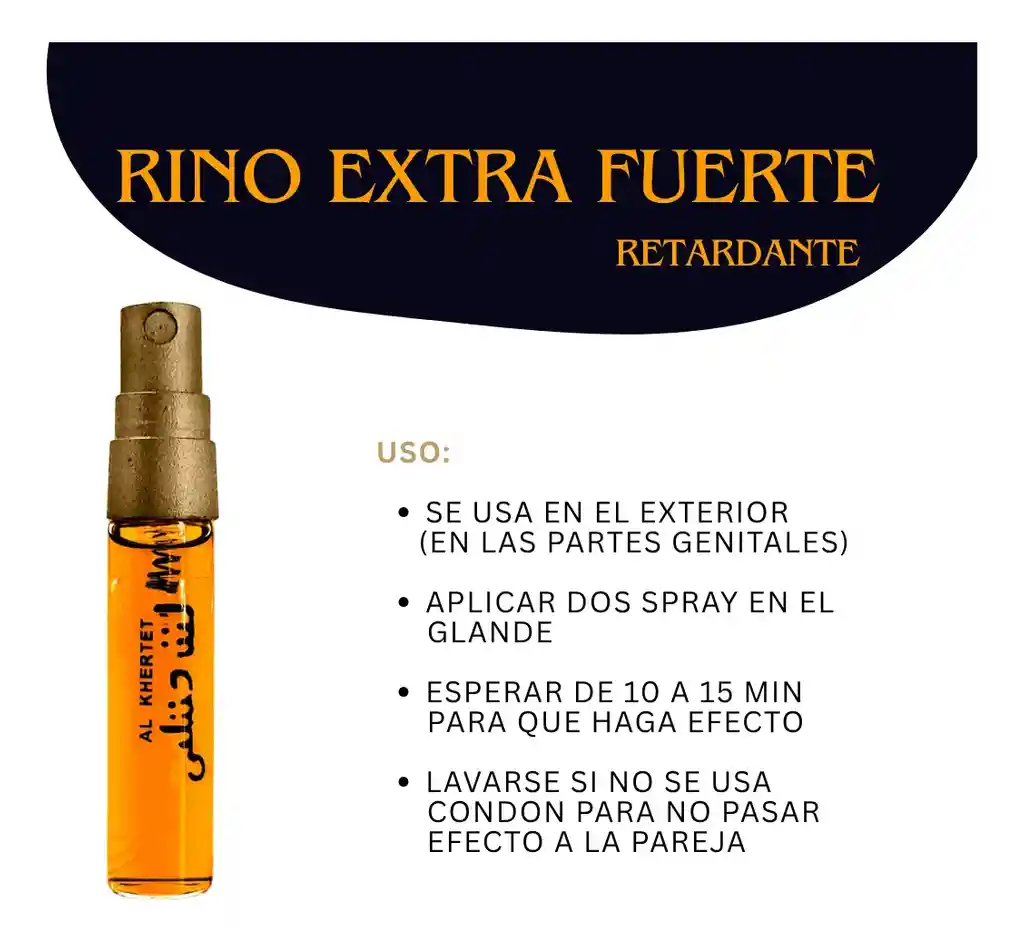 Retardante Eyaculacion Rhino Gold Spray 10 Ml ¡¡eficaz!! Sorprende Por Mas Tiempo A Tu Pareja