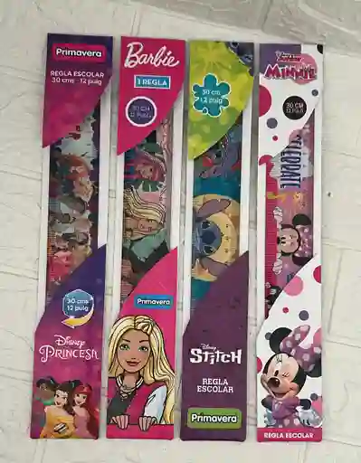 Regla Primavera Pasta 30cm Niña