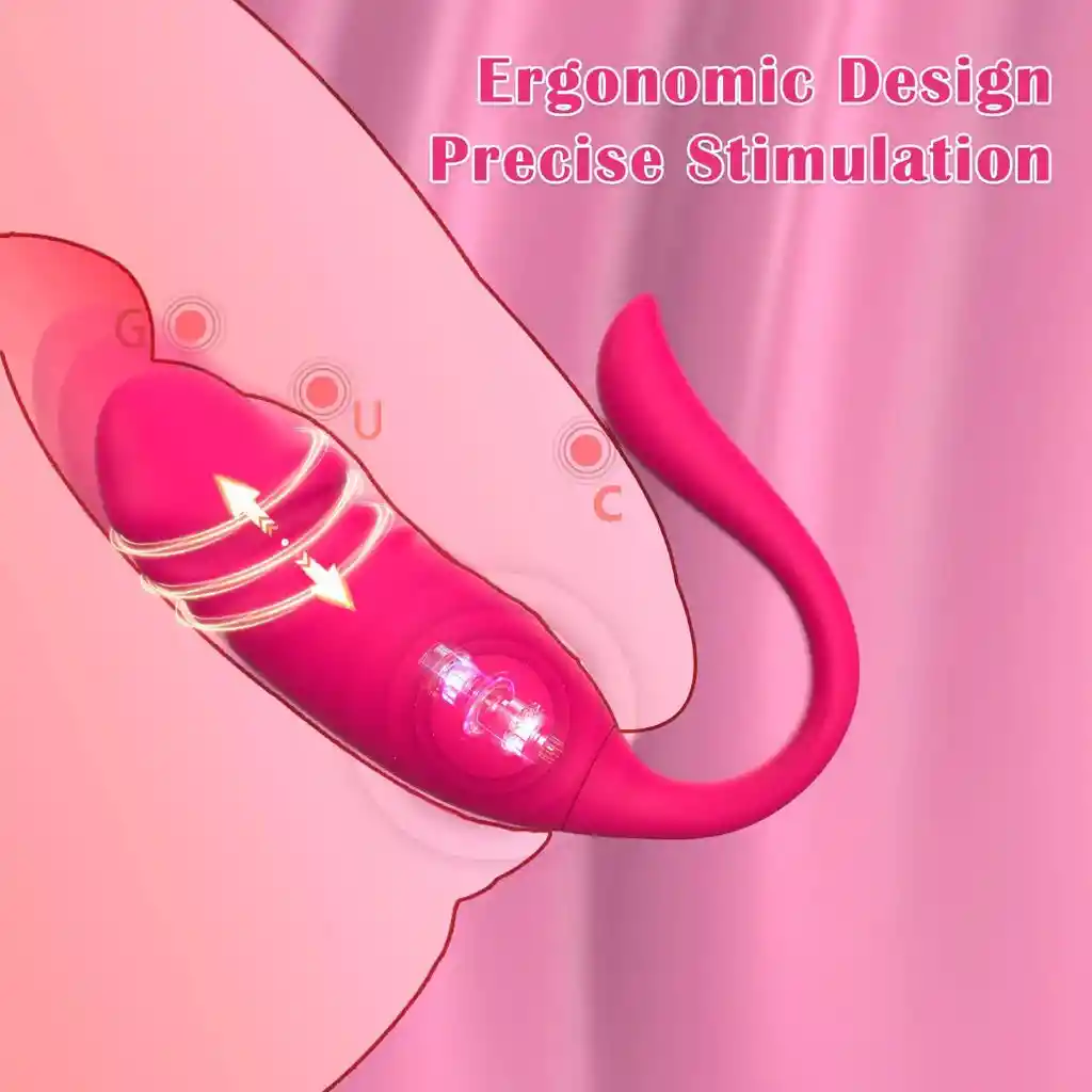 Huevo Vibrador Con App Y Movimiento Elias Recargable Fucsia