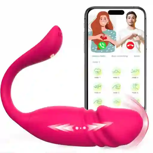 Huevo Vibrador Con App Y Movimiento Elias Recargable Fucsia
