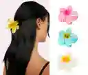 Set X 3 Pinza Caimán Gancho Flor Hawaiana Pelo Cabello