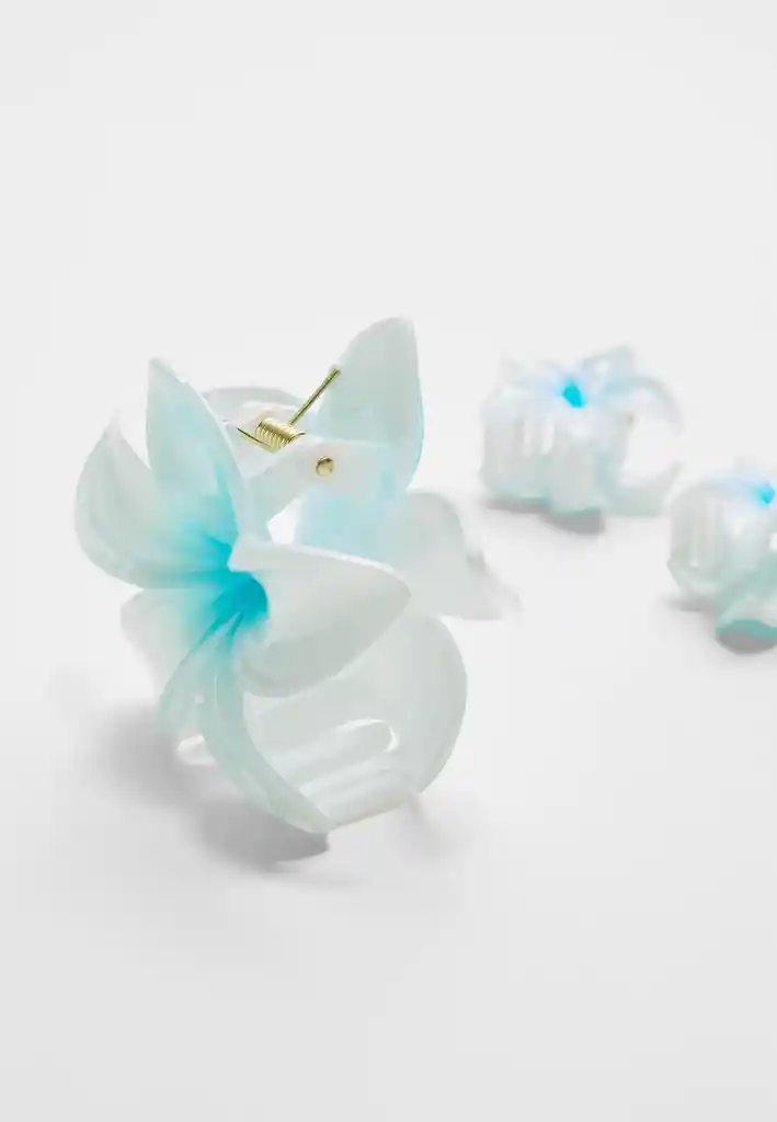 Set X 3 Pinza Caimán Gancho Flor Hawaiana Pelo Cabello