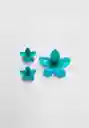 Set X 3 Pinza Caimán Flor Hawaiana Pelo Cabello