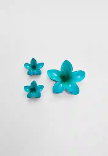 Set X 3 Pinza Caimán Flor Hawaiana Pelo Cabello