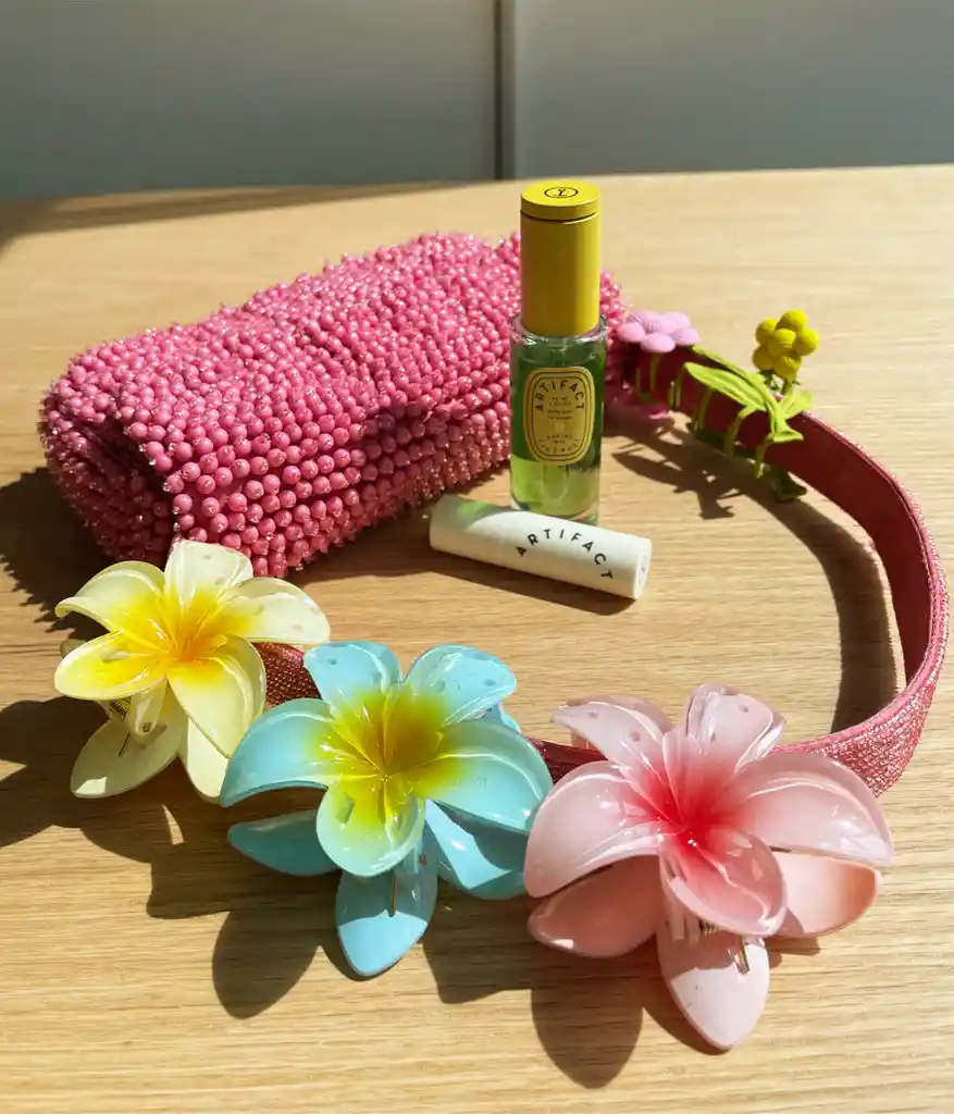 Pinza Caimán Gancho Flor Hawaiana Pelo Cabello