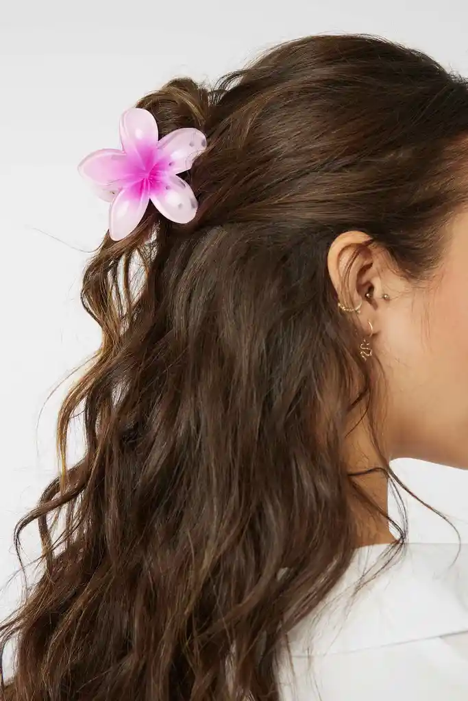 Pinza Caimán Gancho Flor Hawaiana Pelo Cabello