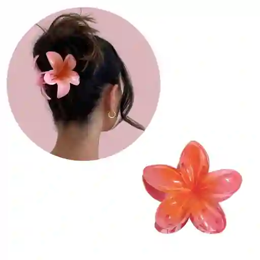 Pinza Caimán Gancho Flor Hawaiana Pelo Cabello