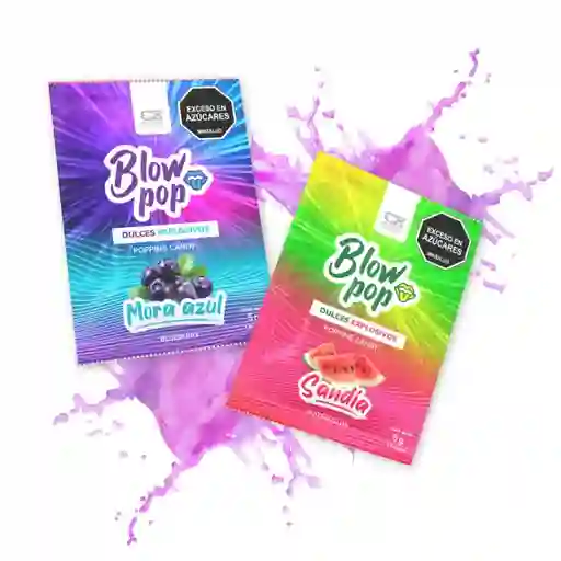 Sexo Oral Polvo Quipitos Sexuales Blow Pop Elixir Mora Azul/sandia 5g X3 Sobres