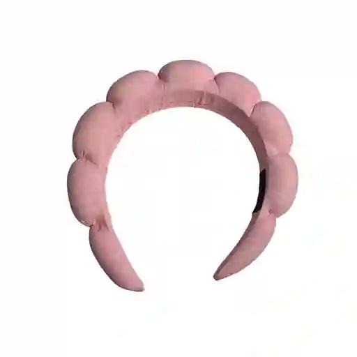 Diadema Balaca Puffy Skincare Rosada
