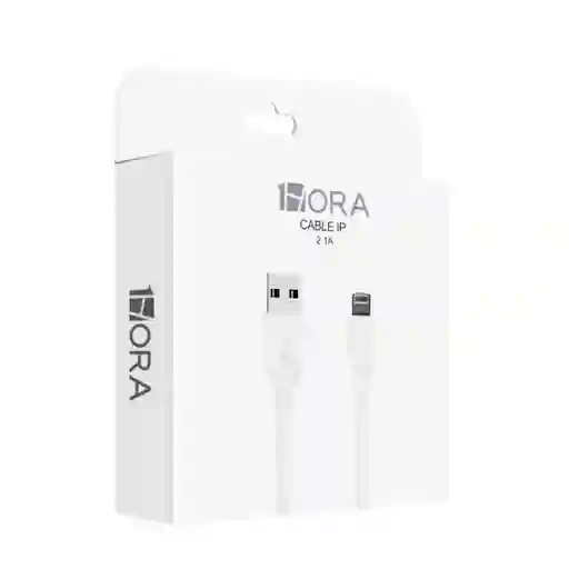 Cable Usb A Lightning 1mt Blanco 1hora Cab238