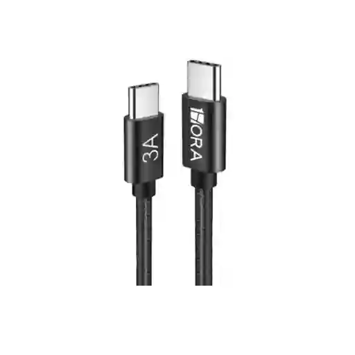 Cable Tipo C A Tipo C 1mt Negro Carga Rapida 1hora Cab265