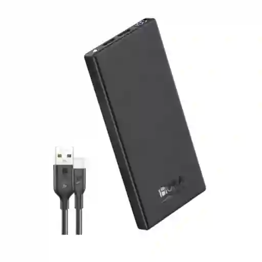 Power Banck 10.000 Mah Reales Negro 1hora Gar263
