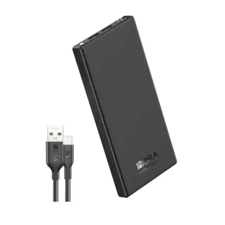 Power Banck 10.000 Mah Reales Negro 1hora Gar263