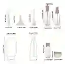 Kit Viaje Con 11 Botellas Rellenables Para Cuidado Personal