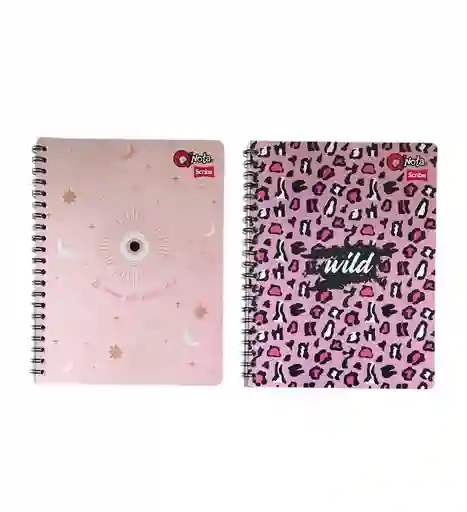 Cuaderno Argollado 80 Hojas Cuadriculado Para Mujer Scribe Q´nota