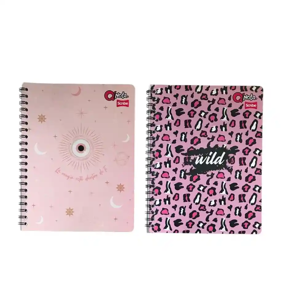 Cuaderno Argollado 80 Hojas Cuadriculado Para Mujer Scribe Q´nota