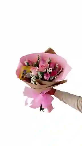 Bouquet De Rosas Rosado Claro