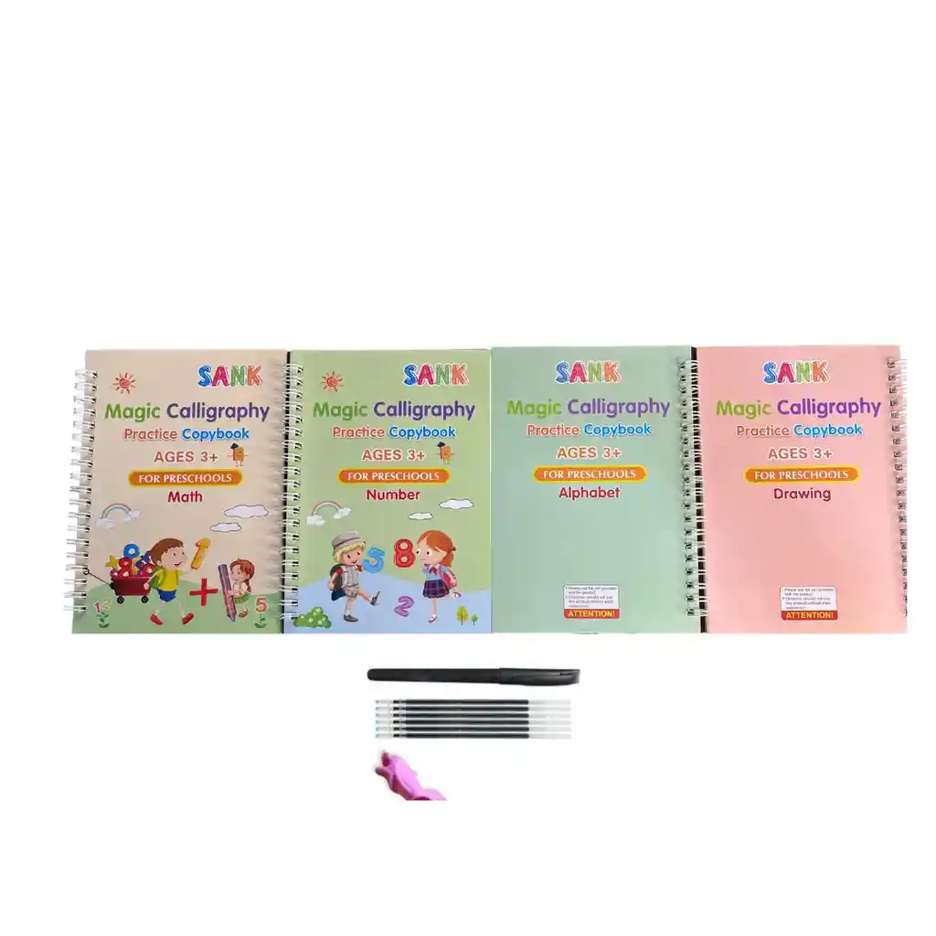 4 Libros Caligrafía Montessori