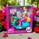 Muñeca Juguete Fashionistas Tipo Barbie - Juego De Viaje Scooter Con Cachorros