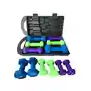 Set De Seis Mancuernas En Vinilo 10kg Sc-80069