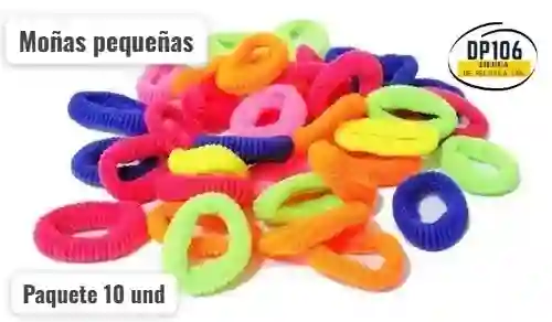 Moñas Pequeñas X 10 Und Colero Cauchos Pelo