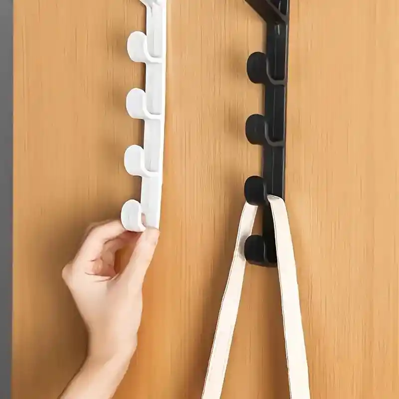 Organizador De 4 Piezas Con 5 Ganchos Para Puerta, Ideal Para Baño, Dormitorio Y Armario