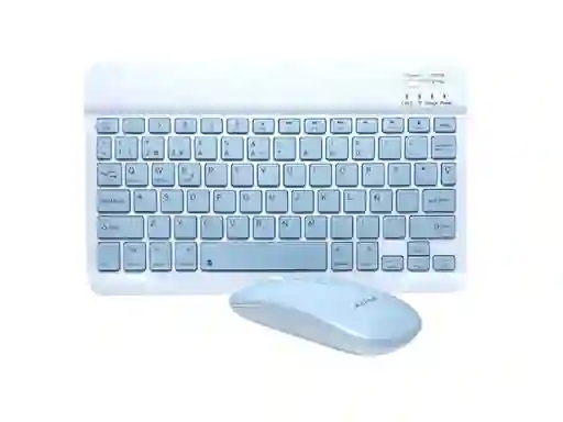 Combo Kit Teclado Y Mouse Inalámbrico Bt Pc Tablet Cel Aoas