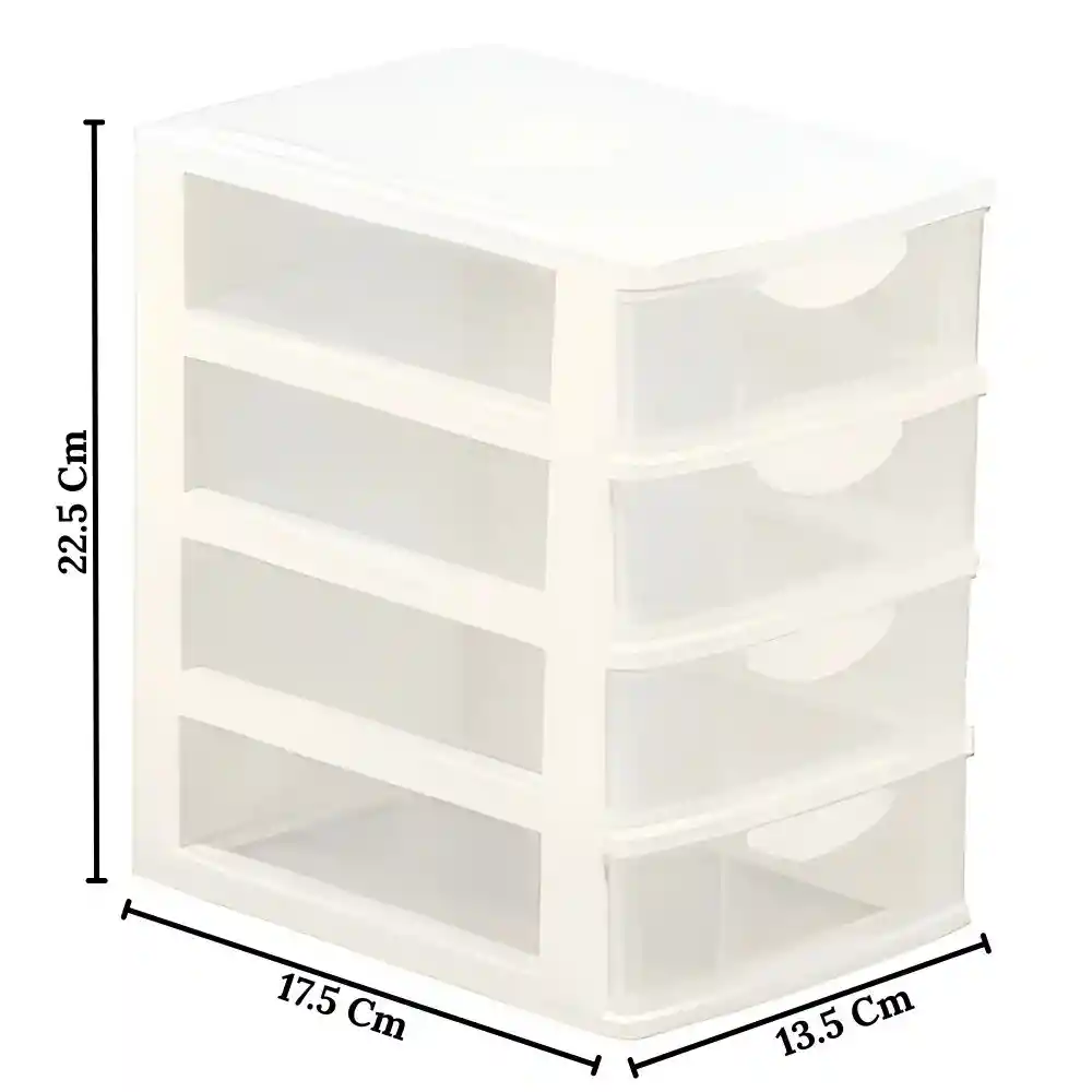 Mini Cajon Estante Organizador Multifuncional Plastico 4 Niveles