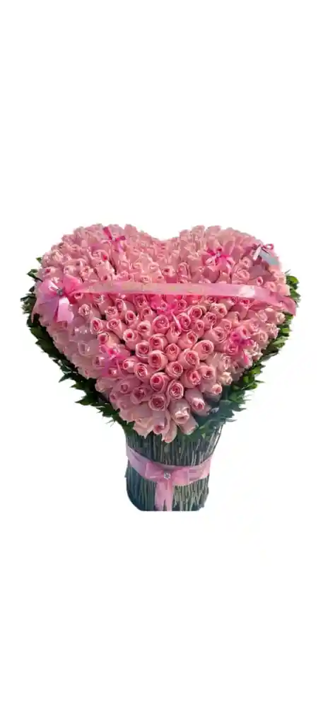 Hermoso Ramo De Corazon X300 Rosas