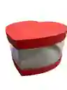 Caja Corazón Acetato Roja