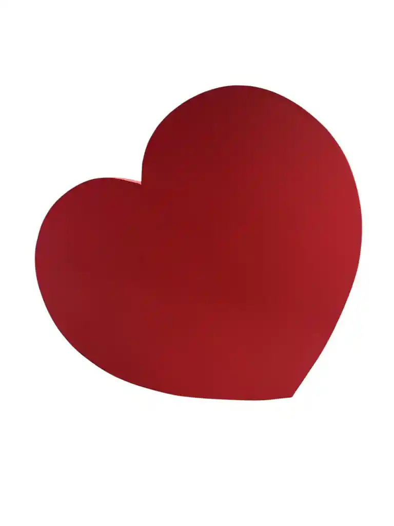Caja Corazón Acetato Roja