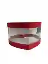 Caja Corazón Acetato Roja