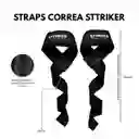 Kit X2 Straps Levantamiento Pesas Correas Gimnasio Crossfit Negro Amarres