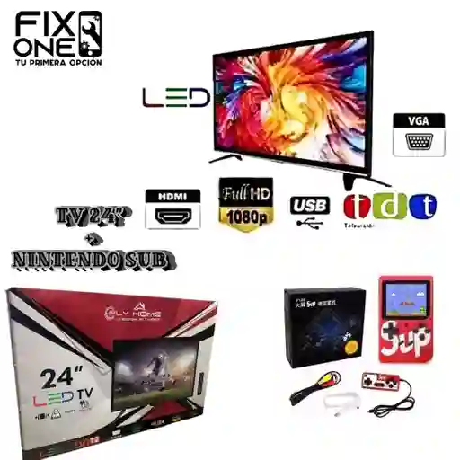 Televisor De 24" + Nintendo Sub