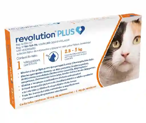 Revolution Gatos Plus X 0.5ml De 2.5kg A 5 Kg X Pipeta