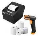 Combo Impresora Térmica 80mm + 5 Rollos + Lector De Códigos