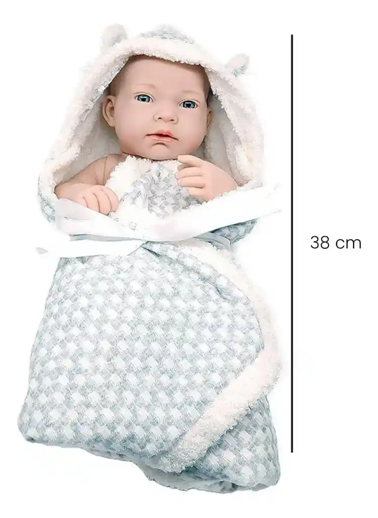 Muñeco Bebé Recién Nacido Realista Juguete Hora Del Baño 38 Cm