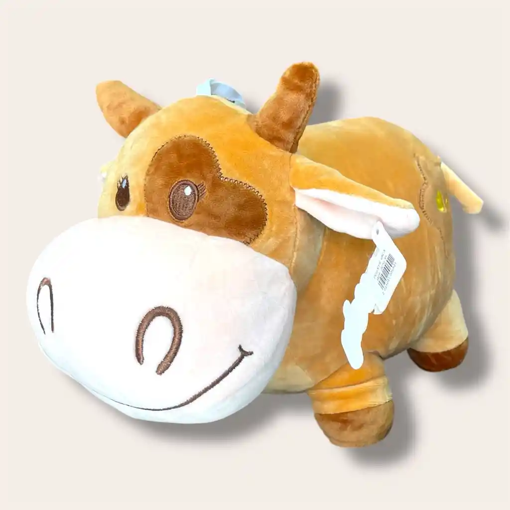 Peluche Vaquita Sonriente Color Caramelo