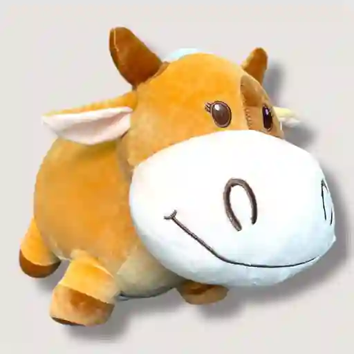 Peluche Vaquita Sonriente Color Caramelo