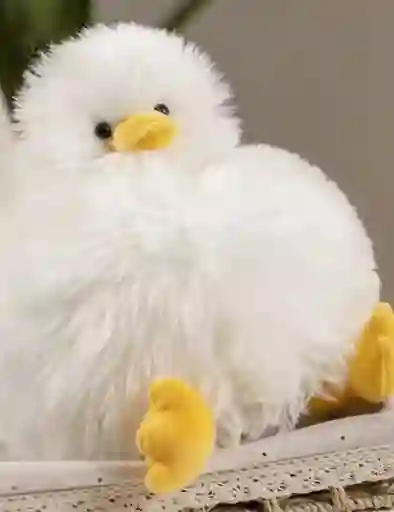 Pato Blanco Peluche En Finas Texturas