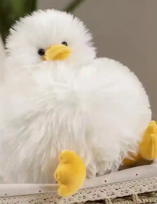 Pato Blanco Peluche En Finas Texturas