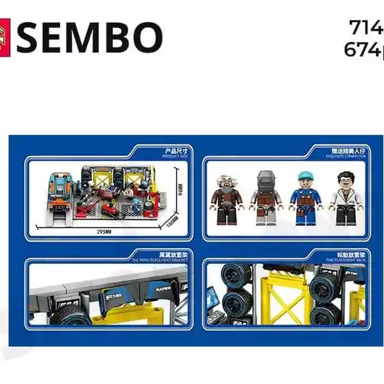 Juego De Bloques De Construcción Tipo De 665 Piezas Para Reparación De Garaje F1 Con Soldador